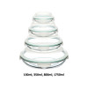 Classic Tempered Glass 4P Round Salad Bowl Container Gift Box SET
